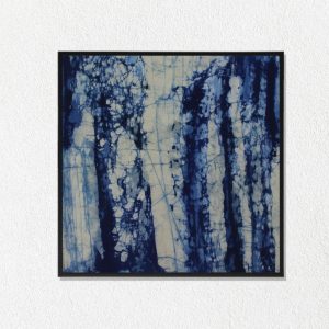 Abstract Blue Wall Art – Indonesian Batik